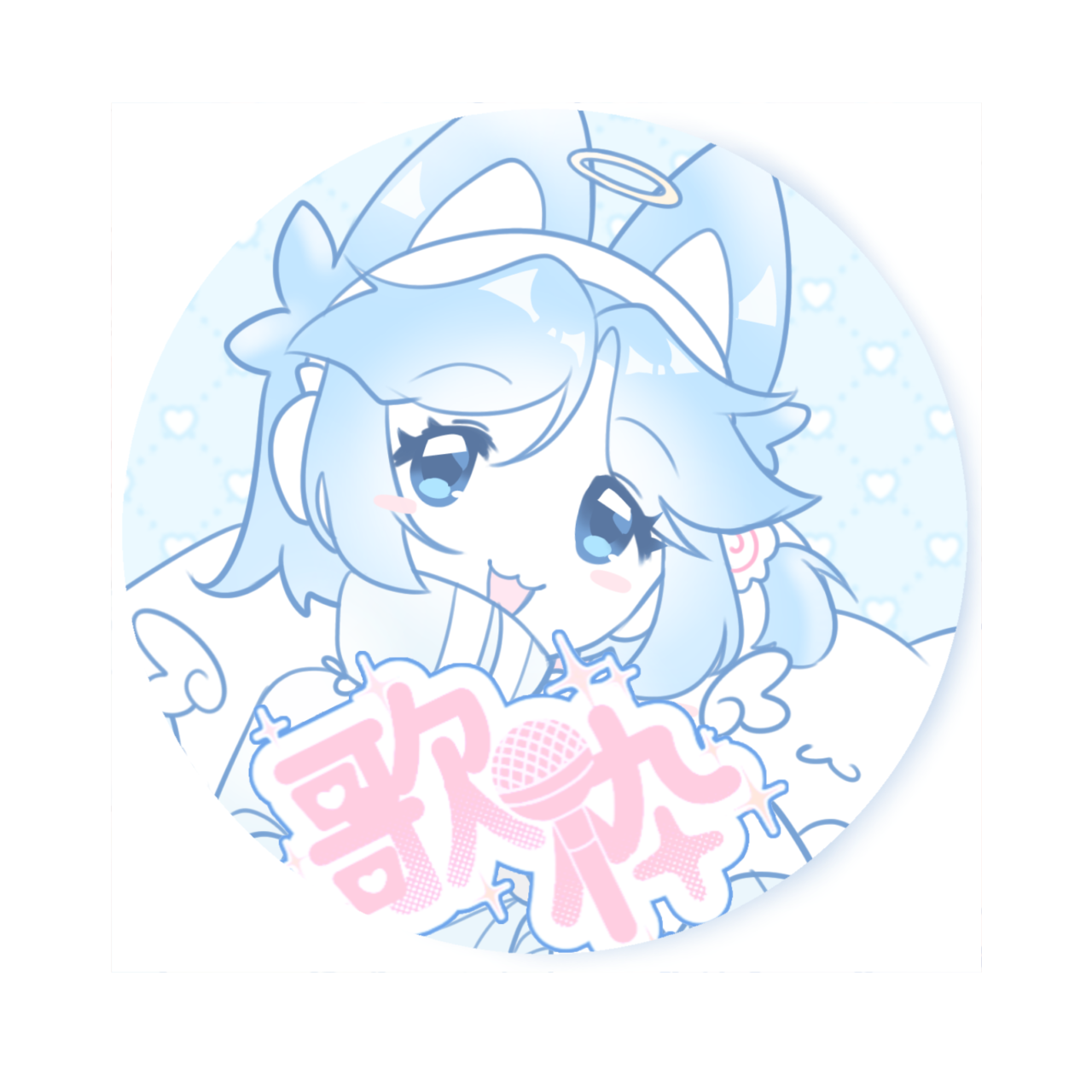 Значок 37мм 'Увуста и котики'