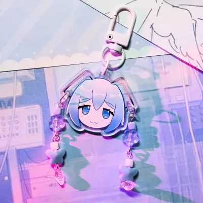 Брелок "Мику" с бусинами