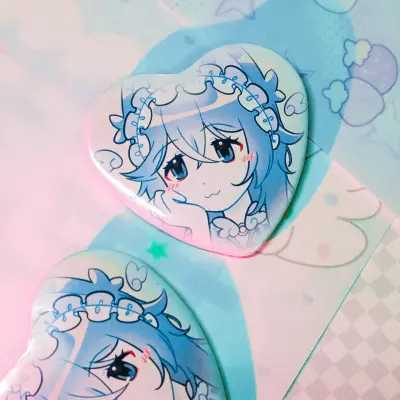 Значок-сердечко "увуста х фьерсан"