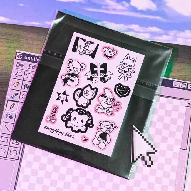 Набор стикеров "Черный"