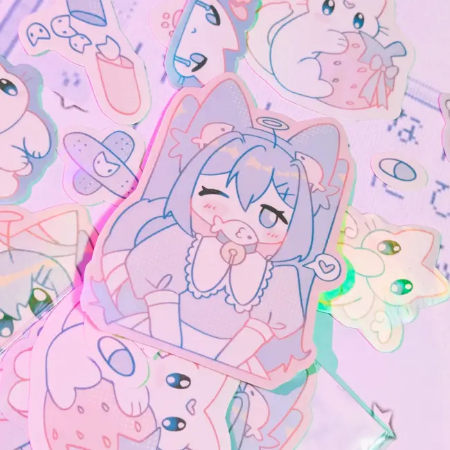 Набор стикеров "Голубой"