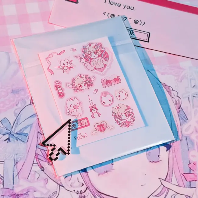 Набор стикеров "Розовый"