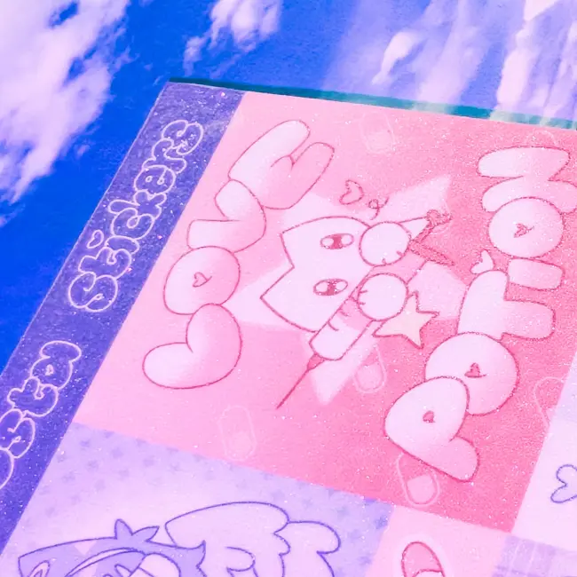 Стикерпак "Розовый" с голо