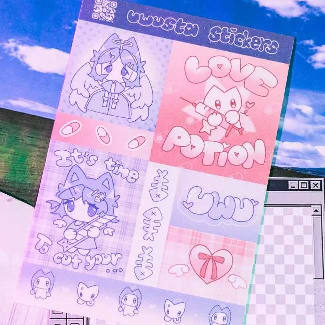 Стикерпак "Розовый" с голо