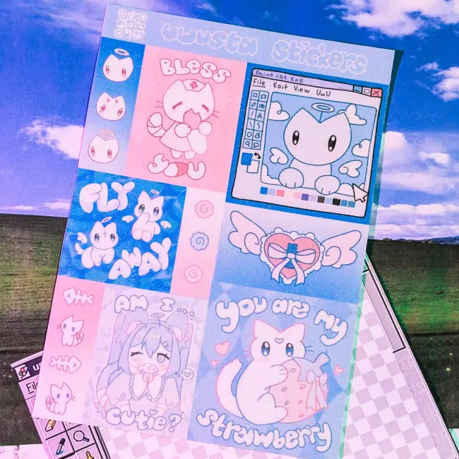 Стикерпак "Голубой" с голо