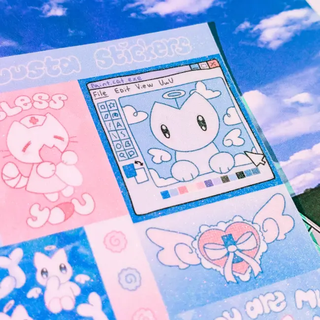 Стикерпак "Голубой" с голо