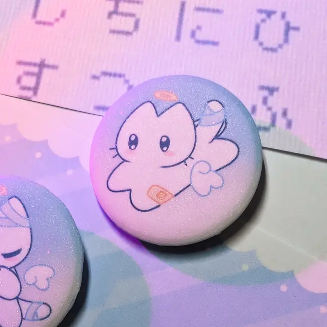 Гача парные значки с котиками голо