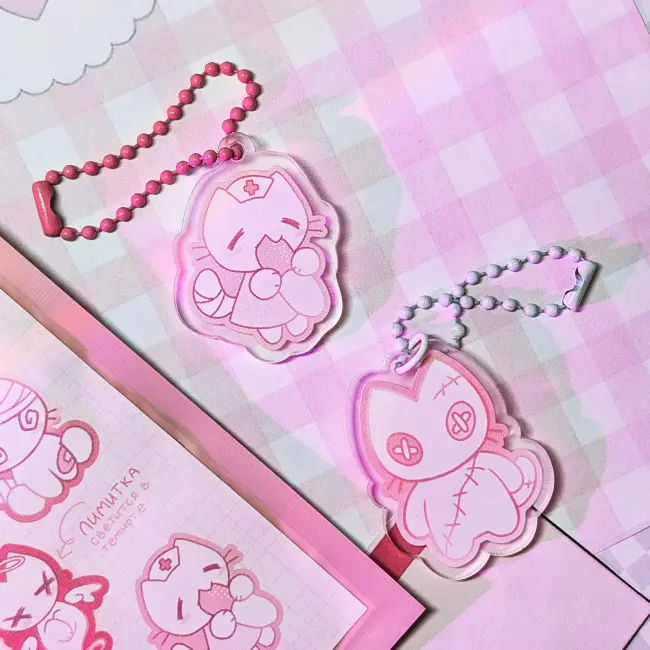 Гача брелок "Больные котики"