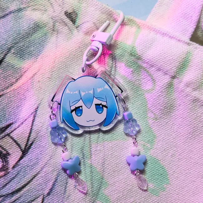 Брелок "Мику" с бусинами