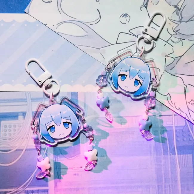 Брелок "Мику" с бусинами