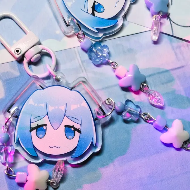 Брелок "Мику" с бусинами