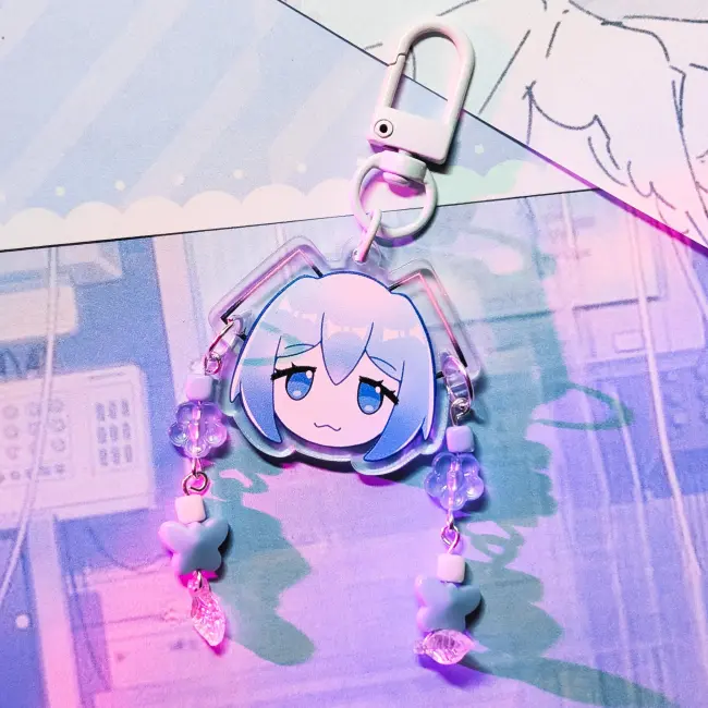 Брелок "Мику" с бусинами