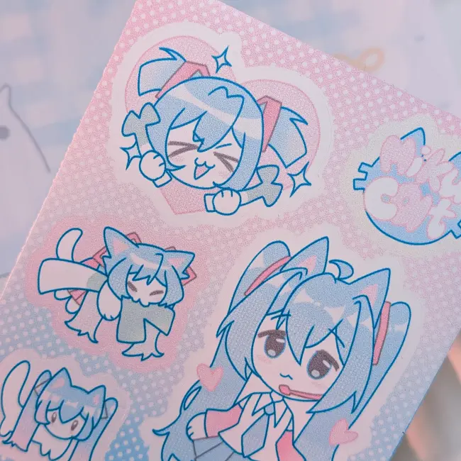 Стикерпак "Мику котик" с вырезкой