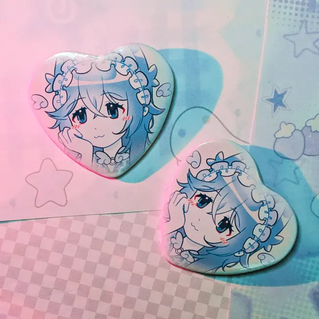 Значок-сердечко "увуста х фьерсан"