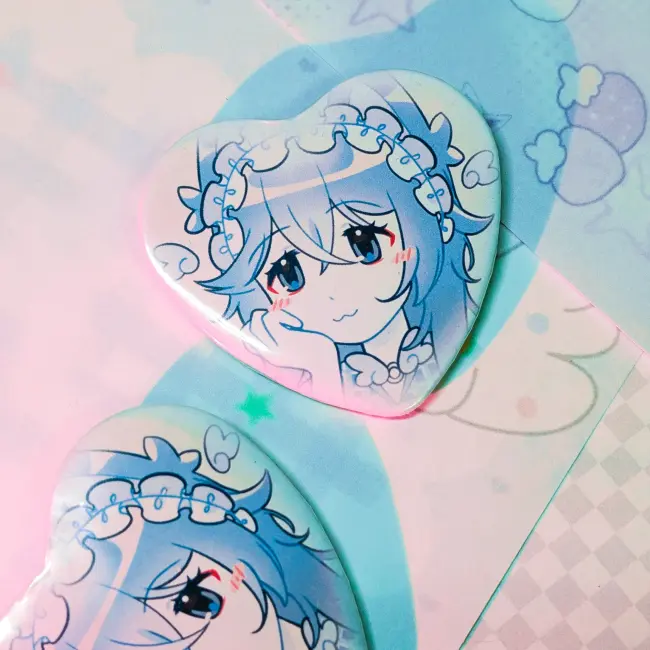 Значок-сердечко "увуста х фьерсан"