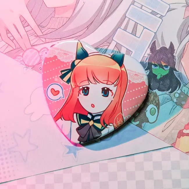 Значок сердечко "Silence Suzuka"