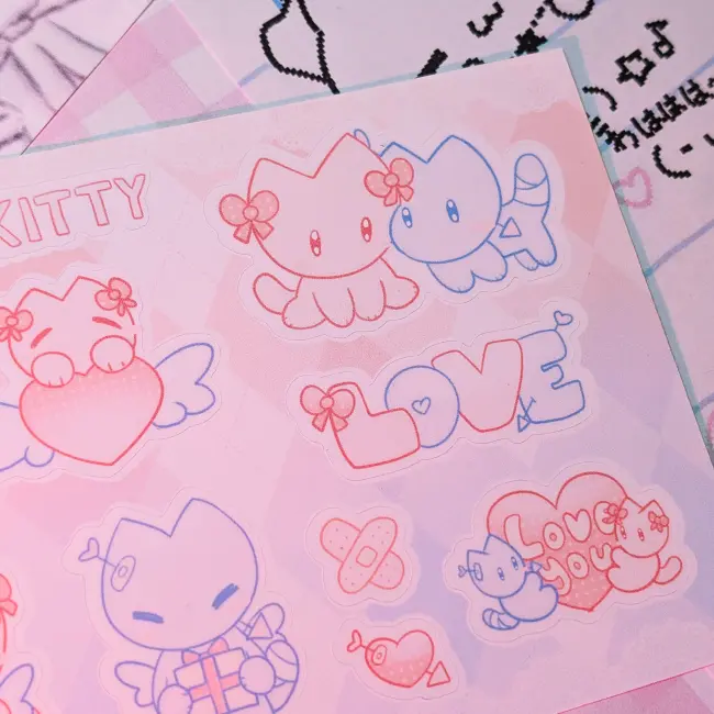 Стикерпак "Влюбленные котики"